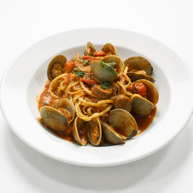 Clams & Sausage Arrabbiata.