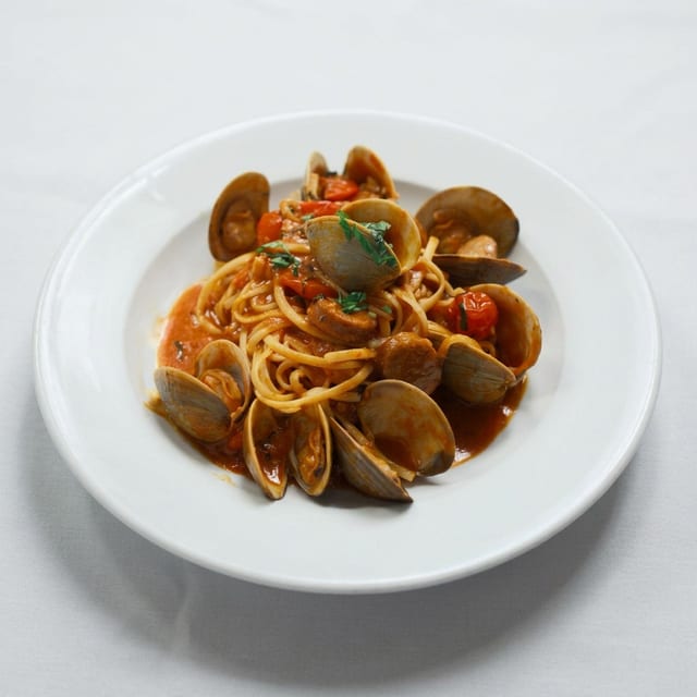 Clams & Sausage Arrabbiata.